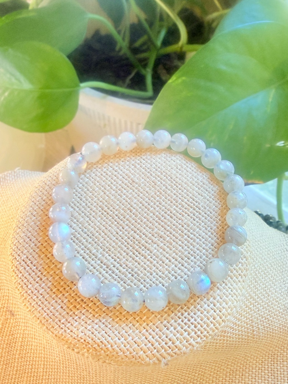 Pale Labradorite crystal bracelet